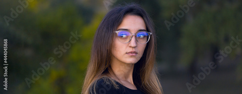 Autumn portrait of a girl in ethnic sweater © Mountains Hunter