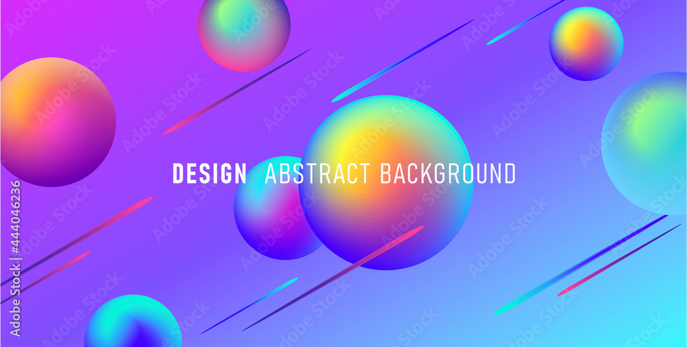 Abstract blue background with neon fluorescent spheres and diagonal rays, futuristic wallaper space Abstract blue background with neon fluorescent spheres and diagonal rays, futuristic wallaper space