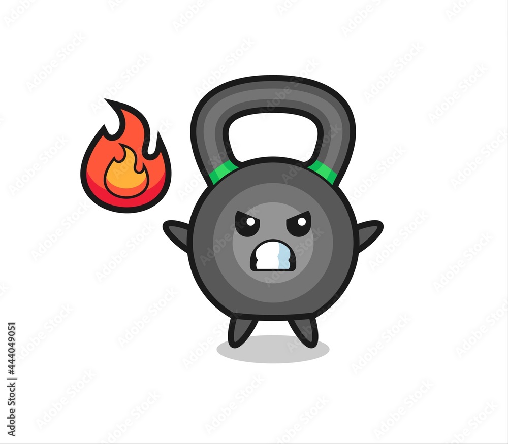 kettlebell character cartoon with angry gesture kettlebell character cartoon with angry gesture