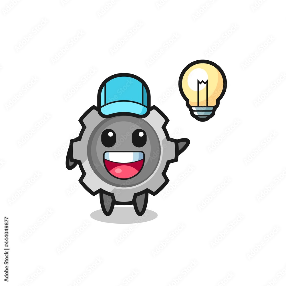 gear character cartoon getting the idea gear character cartoon getting the idea