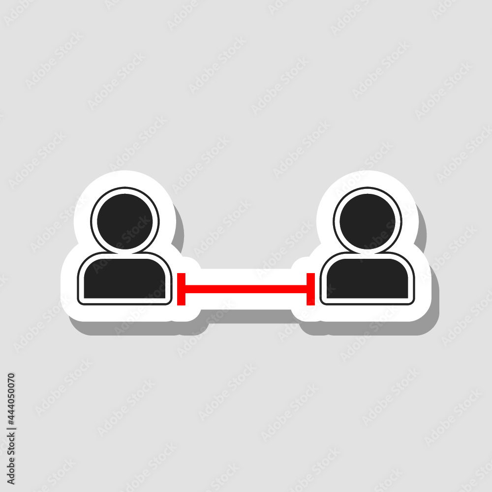 Distance icon isolated on gray background Distance icon isolated on gray background