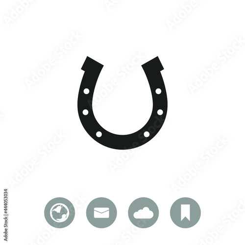 Horseshoe vector icon.