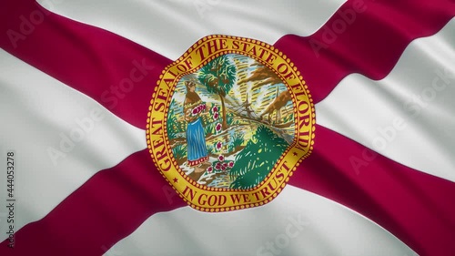 Florida - Waving Flag Video Background