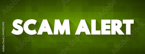 Scam Alert text quote, concept background