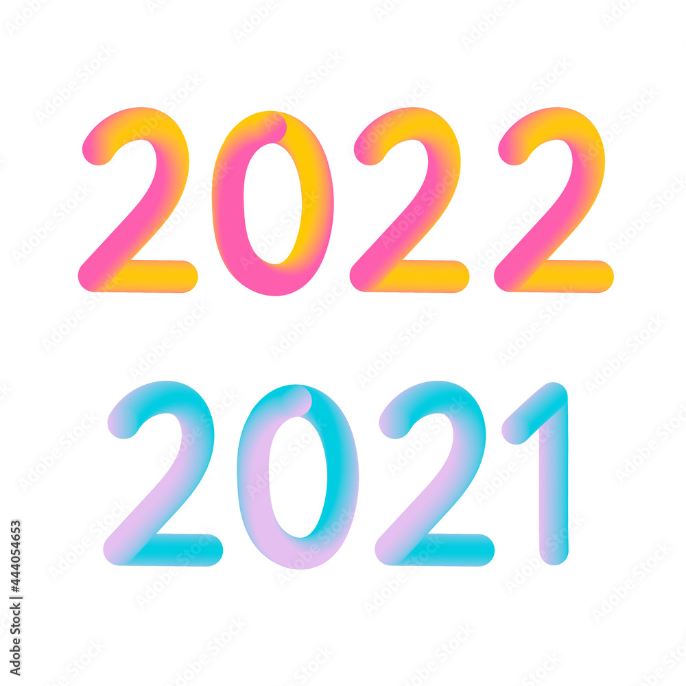 Happy New Year 2021 2022 Design 3D Modern Design for Calendar, Invitations, Greeting Cards, Holidays Flyers or Prints. Happy New Year 2021 2022 Design 3D Modern Design for Calendar, Invitations, Greeting Cards, Holidays Flyers or Prints.