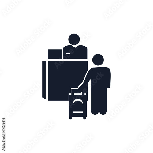 Airport Check-In Icon Stock Illustration