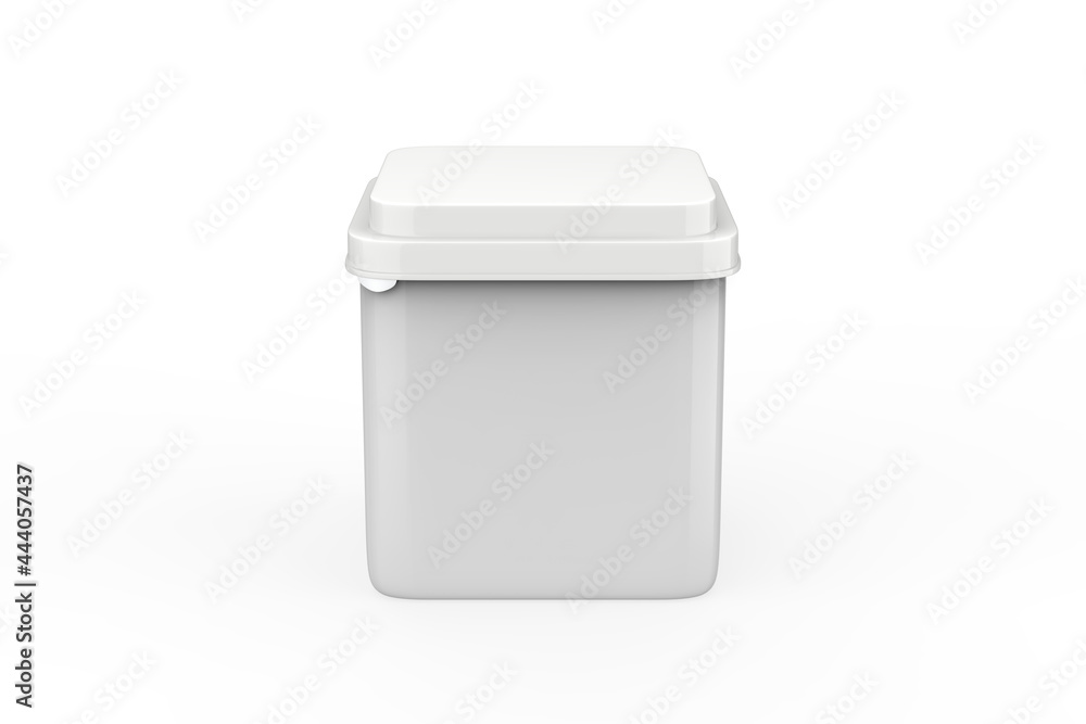 Paper Container box Mockup isolated om white background. 3d illustration Paper Container box Mockup isolated om white background. 3d illustration