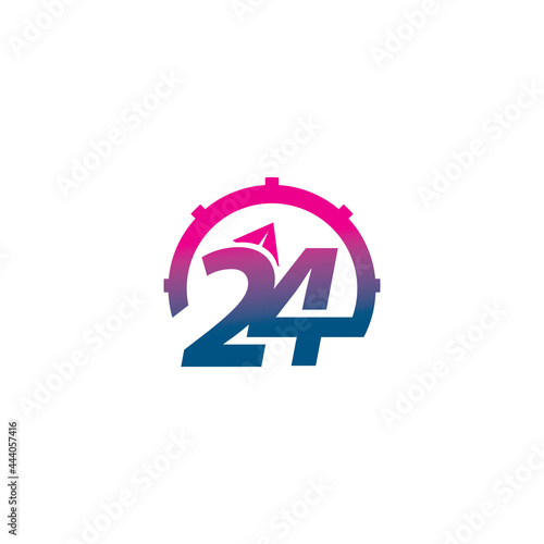 24 hours all day cyclic icon. Signs and symbol for business template