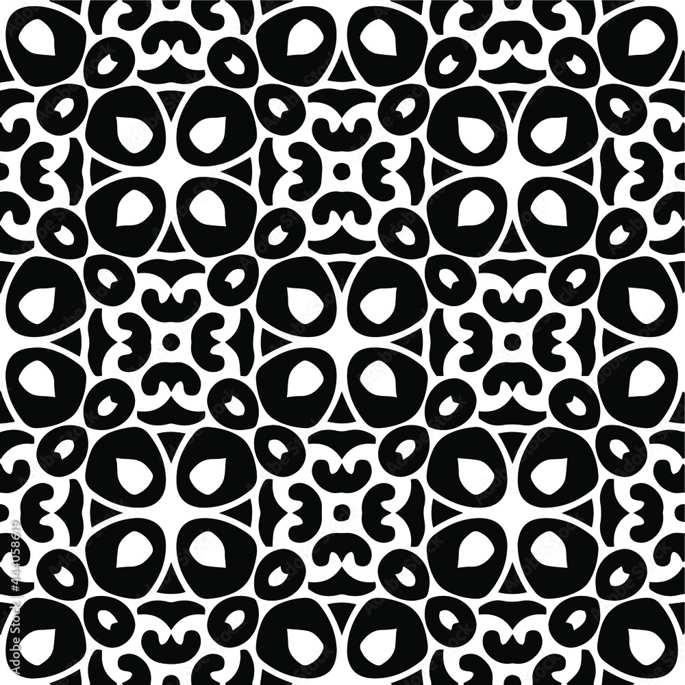 floral seamless pattern background.Geometric ornament for wallpapers and backgrounds. Black and white pattern. floral seamless pattern background.Geometric ornament for wallpapers and backgrounds. Black and white pattern.