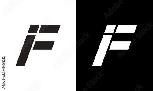 initial letter FI logo design on luxury background. FI icon logo design. IF elegant  and Professional letter icon design on background. F I FI IF
