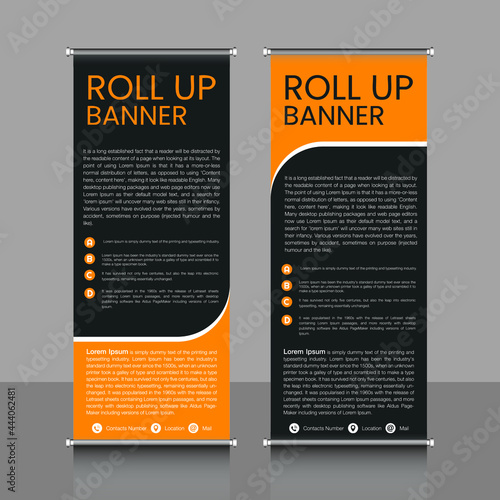 roll up banner, brochure, flyer, banner design, industrial, company, template, vector, abstract, line pattern background, modern x-banner, pull-up banner,  rectangle size banner.