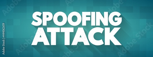 Spoofing Attack text quote, concept background