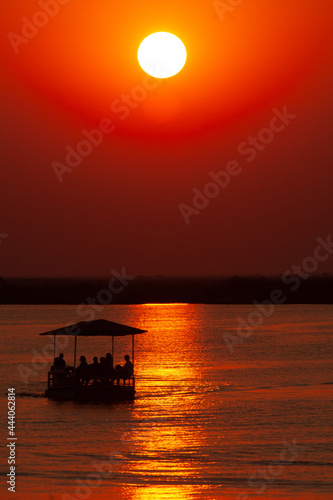 sunset cruise at Chobe river Botswana