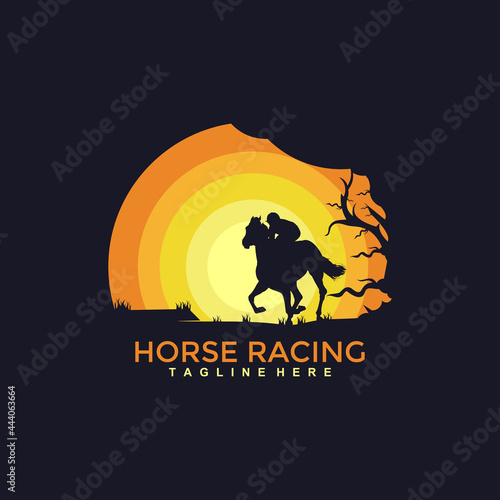 

Creative horse racing design concepts, illustrations, vectors