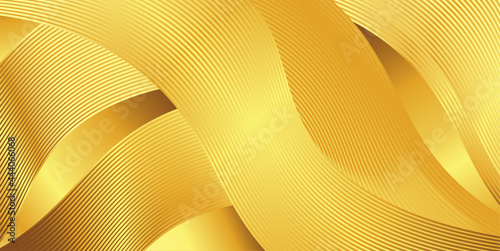 abstract background with waves luxurious and elegant golden glitter lines