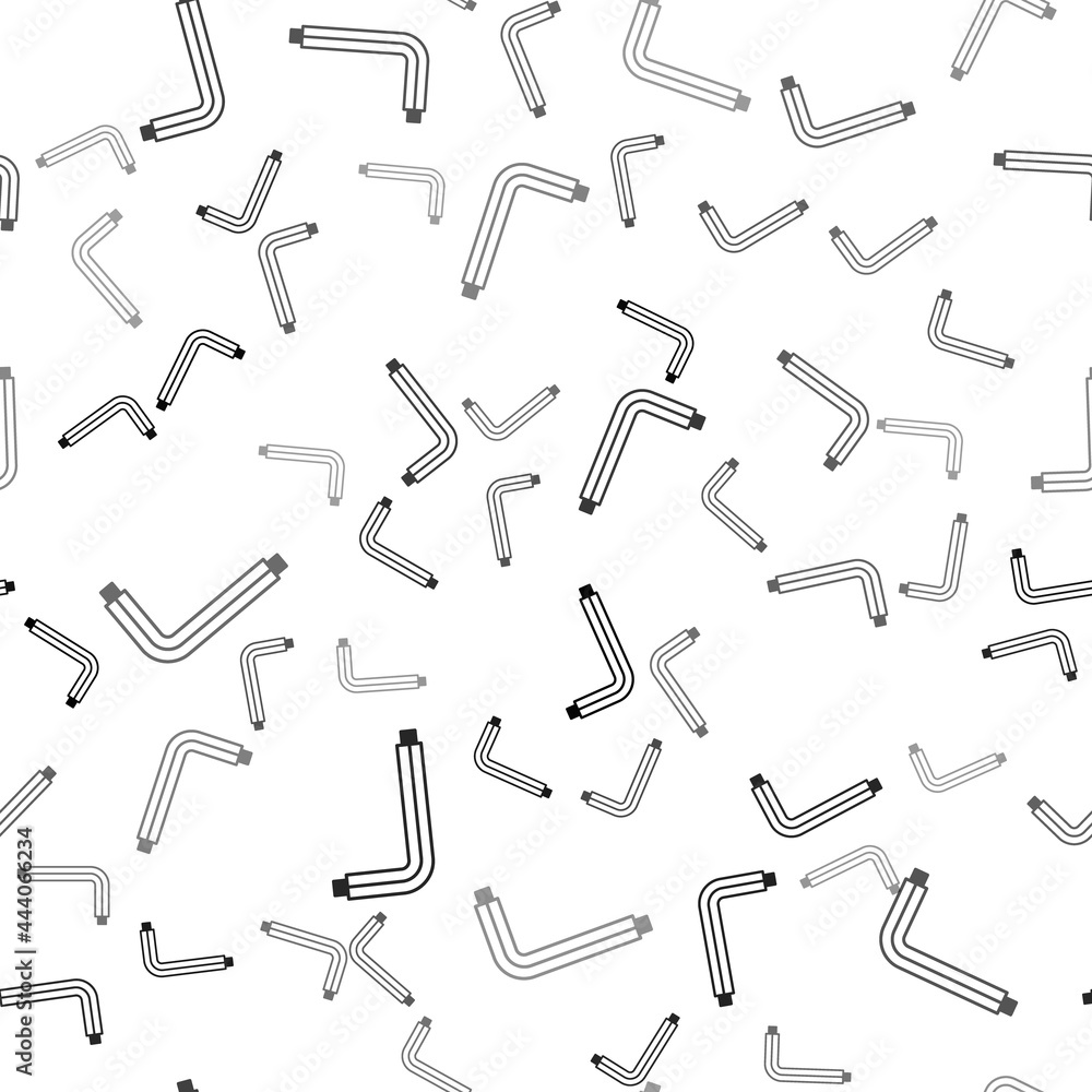 Black Tool allen keys icon isolated seamless pattern on white background. Vector Black Tool allen keys icon isolated seamless pattern on white background. Vector