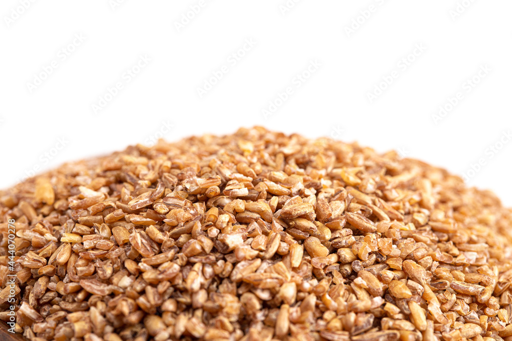Pile of Bulgar Wheat Isolated on a White Background Pile of Bulgar Wheat Isolated on a White Background
