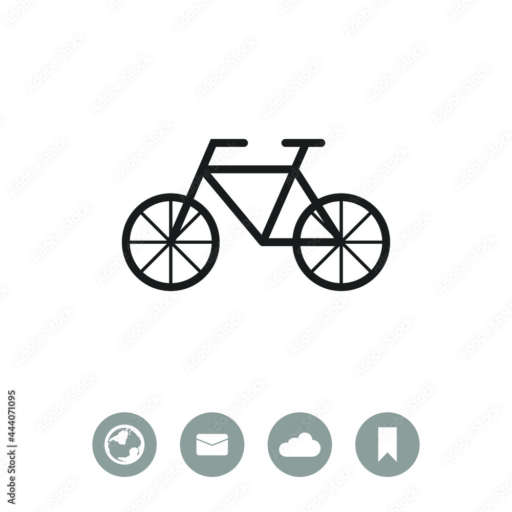 Classic bicycle vector icon.