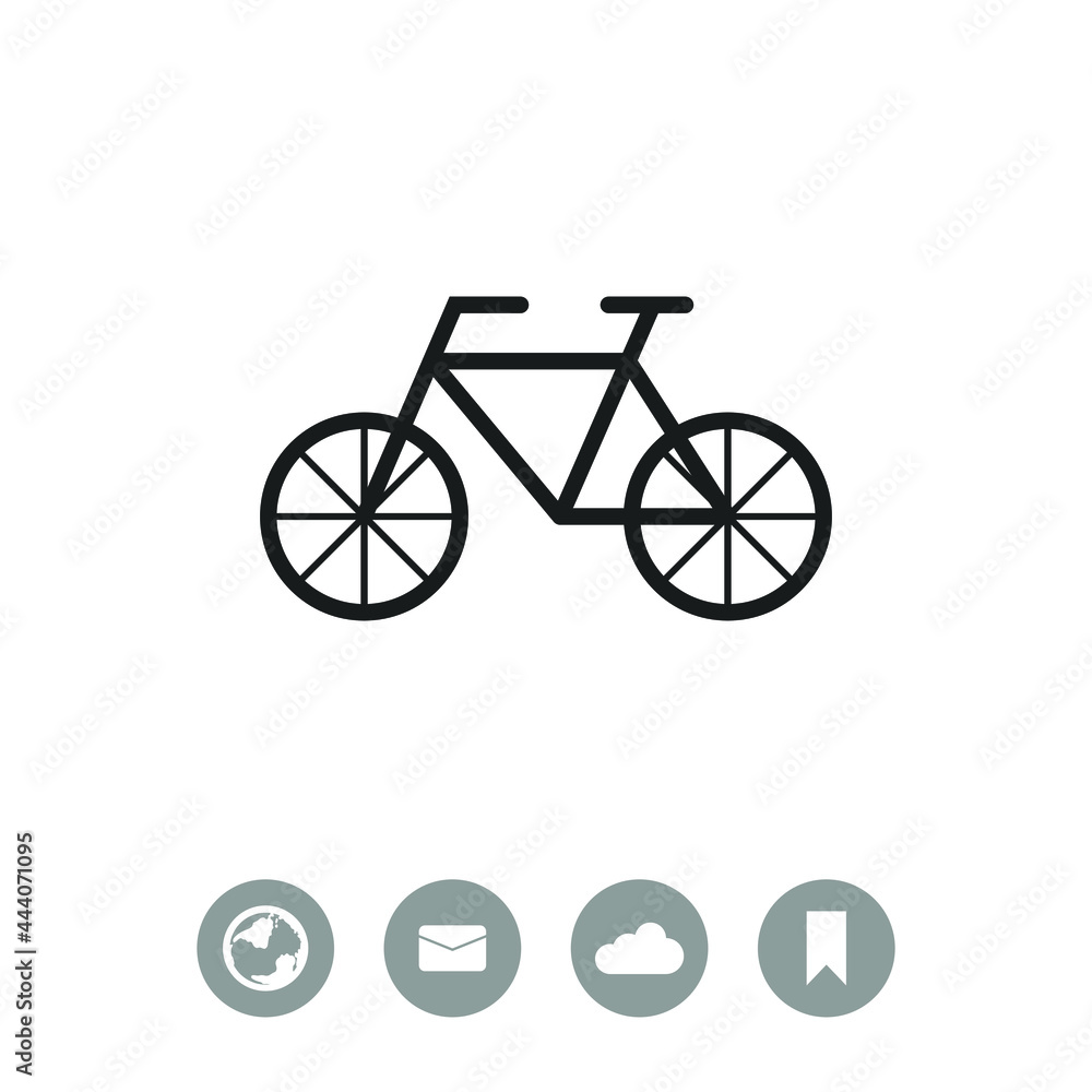 Classic bicycle vector icon. Classic bicycle vector icon.
