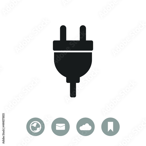 Electric plug vector icon.