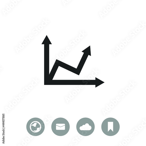 Graph chart sign icon.