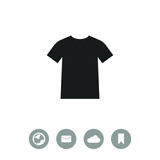 Men's t-shirt vector icon.