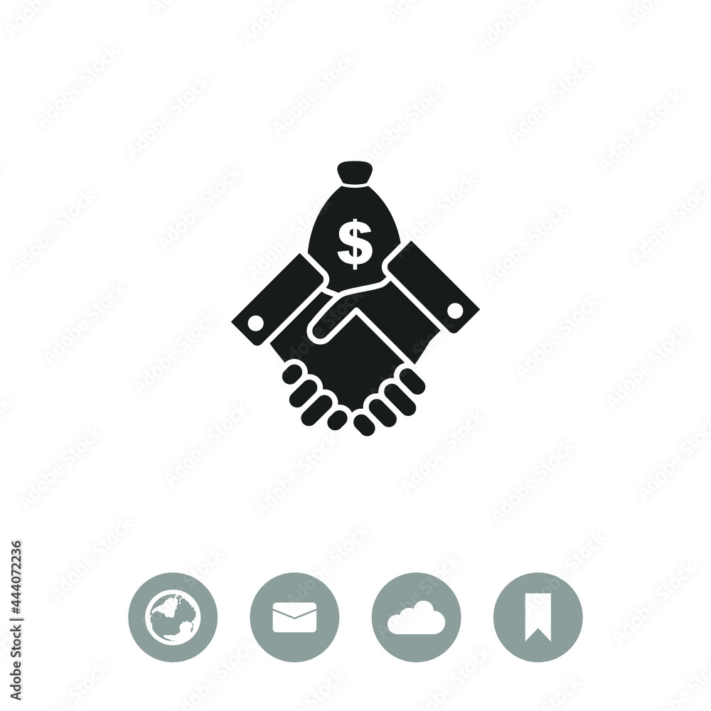 Financial agreement vector icon.