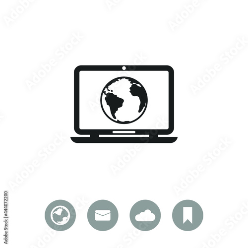 Laptop vector icon.
