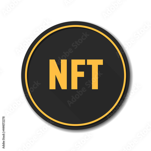 NFT crypto currency Token coin icon button illustration
