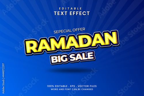 Ramadan big sale editable text effect