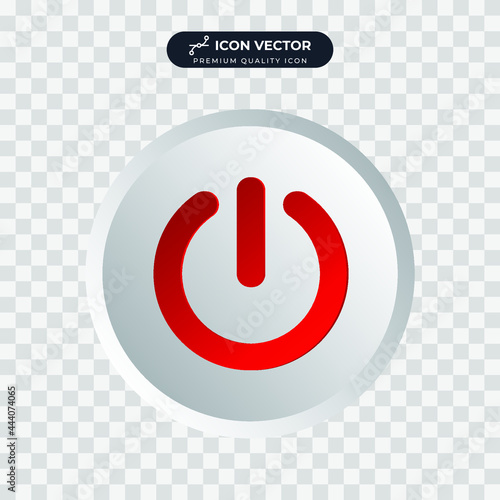 power button shutdown icon symbol template for graphic and web design collection logo vector illustration