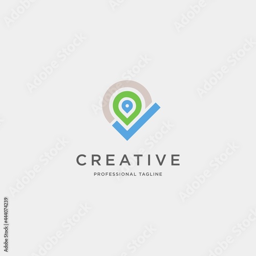 location pin logo icon design