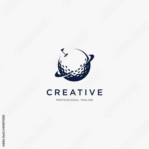 golf sport icon logo template design