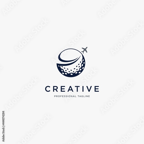 golf sport icon logo template design