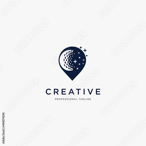 golf sport icon logo template design