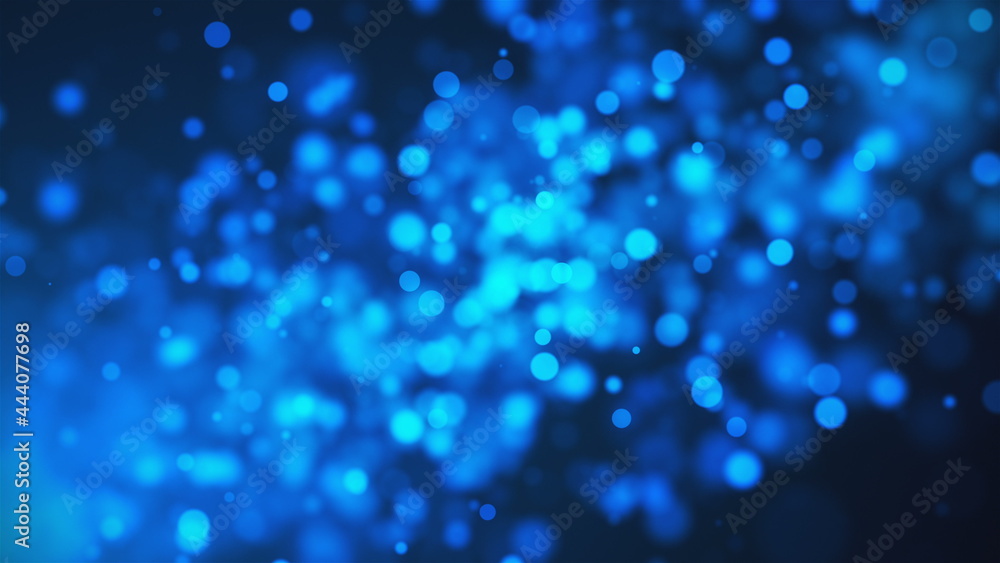 Beautiful blue glowing bokeh, shallow depth of field, computer generated abstract background, 3D rendering backdrop Beautiful blue glowing bokeh, shallow depth of field, computer generated abstract background, 3D rendering backdrop