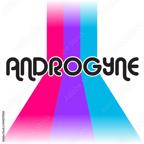Androgyne Flag Pride Andro Stripe Retro Style Shape Vector Illustration Graphic Based On The LGBTQIA+ Angrogynous Flags and Gender Identity Non-Binary Stripes