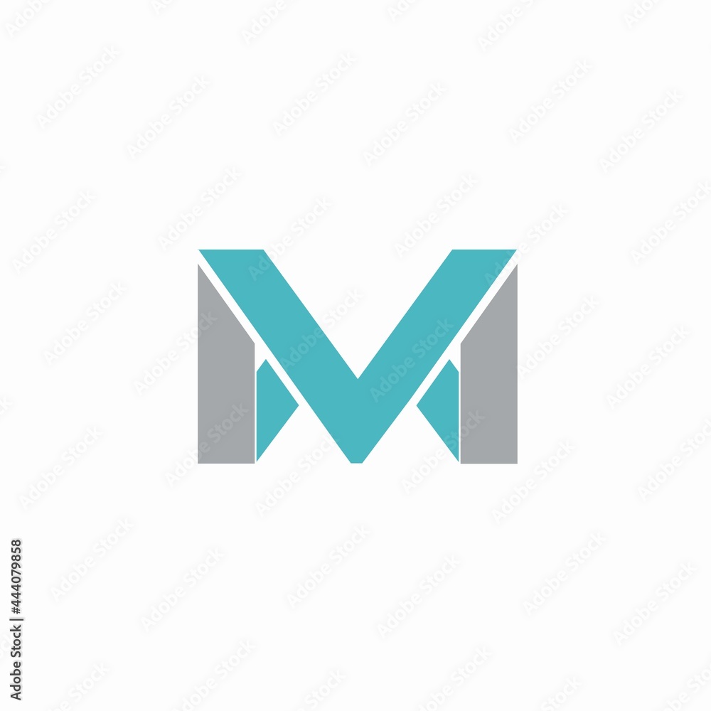 logo design creative letter M and v logo design creative letter M and v