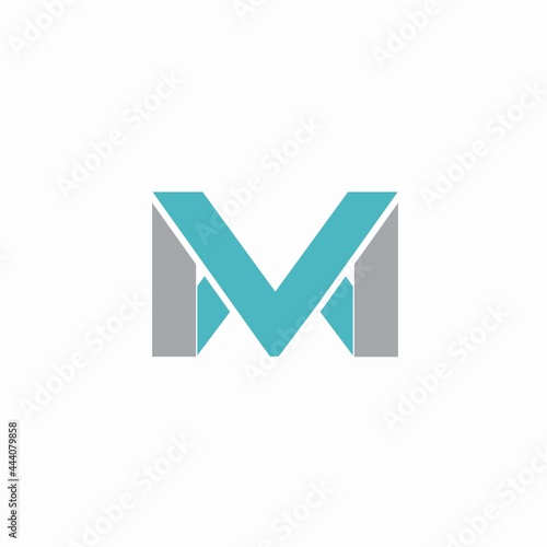logo design creative letter M and v