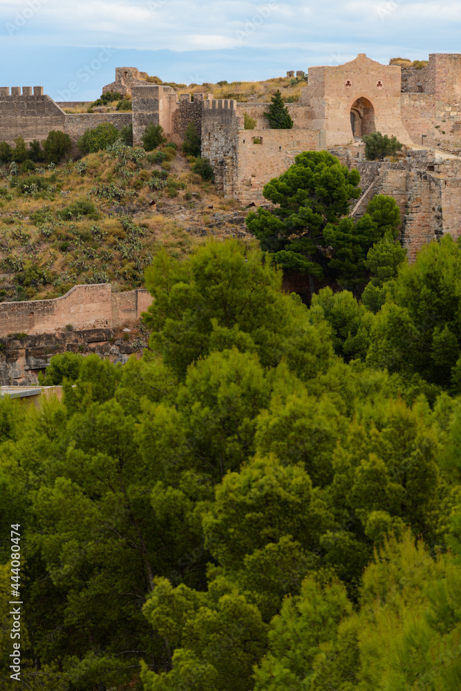Vista parcial del castillo de Sagunto, en la provincia de Valencia. Comunidad Valenciana. España. Europa