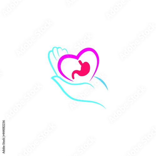 stomach care logo designs concept vector,