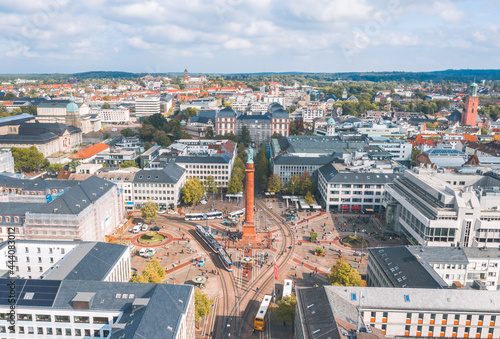 Summer cityscape of Darmstadt, Germany photo