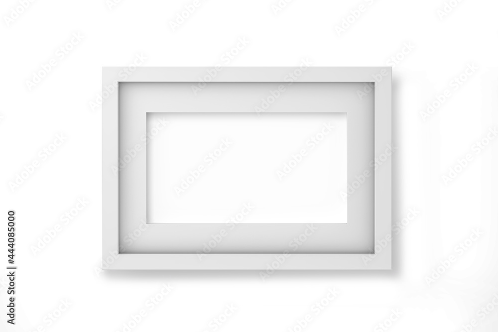 White frame for picture isolated from the background. 3d rendering White frame for picture isolated from the background. 3d rendering