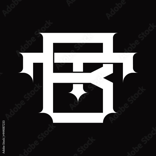TB Logo monogram with vintage overlapping linked style design template