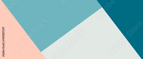 A banner with geometric shapes. Pink, blue, white colors. Triangles. Background.