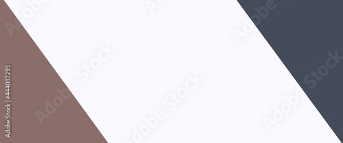 The banner is horizontal in brown and blue shades, geometric. Background. Colored triangles at the corners, a light space in the middle.