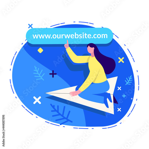 Visit our website illustration concept vector
