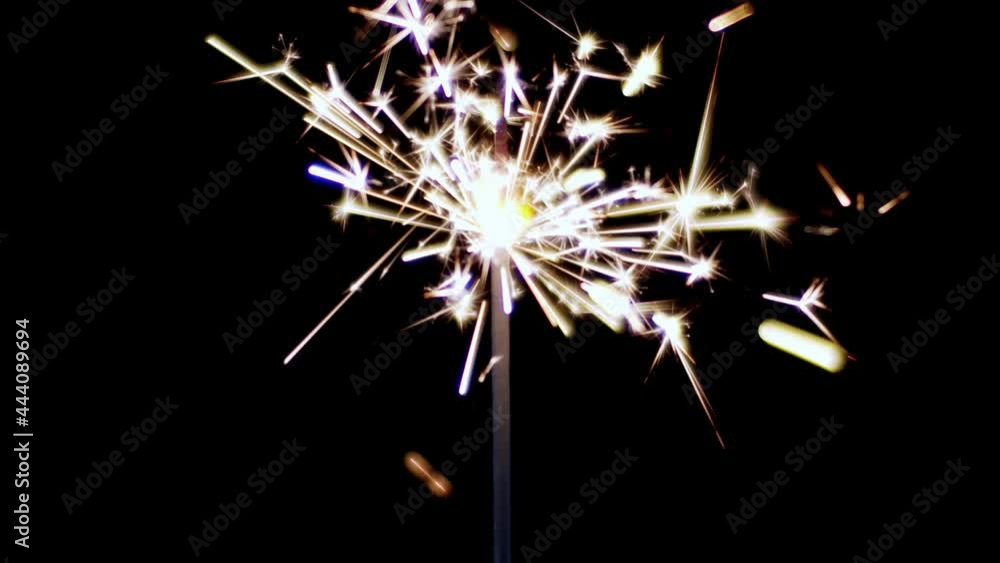 Sparkler isolated on black background. Sparks shooting off sparkler fireworks isolated on black background. Fuse Burning Isolated On Black . Perfect for the layer with different blending modes. Sparkler isolated on black background. Sparks shooting off sparkler fireworks isolated on black background. Fuse Burning Isolated On Black . Perfect for the layer with different blending modes.