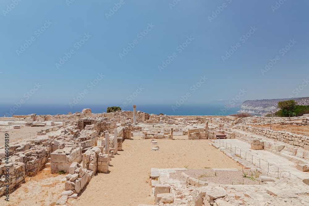 The Agora ancient ruins at the Kourion World Heritage Archaeological site near Limassol, Cyprus