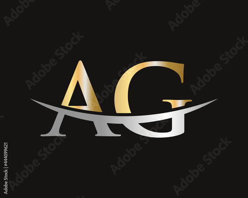 Photography AG letter with luxury concept